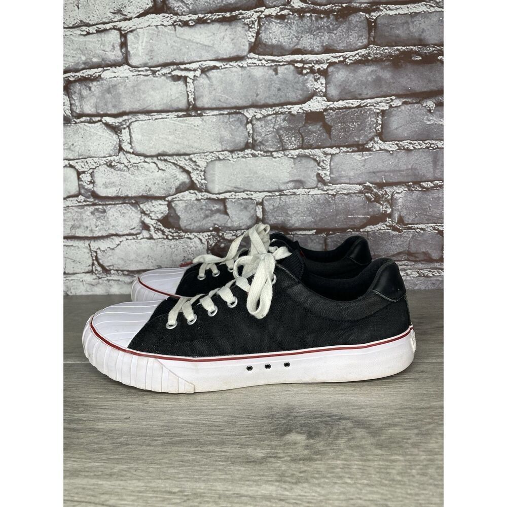 Red Ball Jets ‘51 Black & White Canvas Low Top Sneakers Shoes Men Sz 10M US/43EU